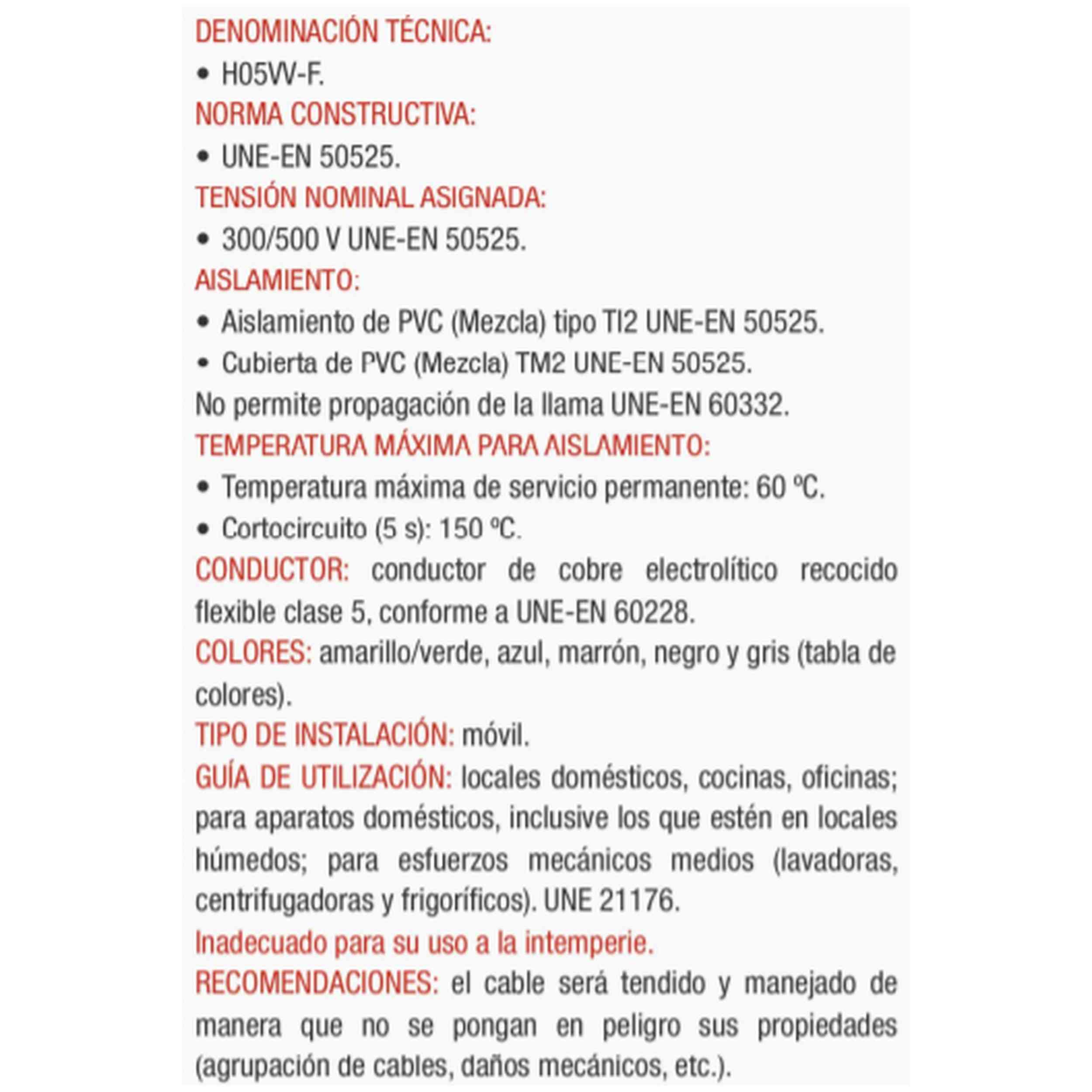 Manguera Electrica 3X1.5 Blanca Rollo 100Mt.