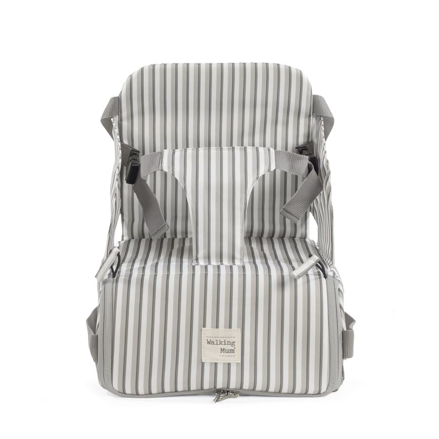Para Comer Walking Mum Trona Portátil Botton Rayas gris para bebe
