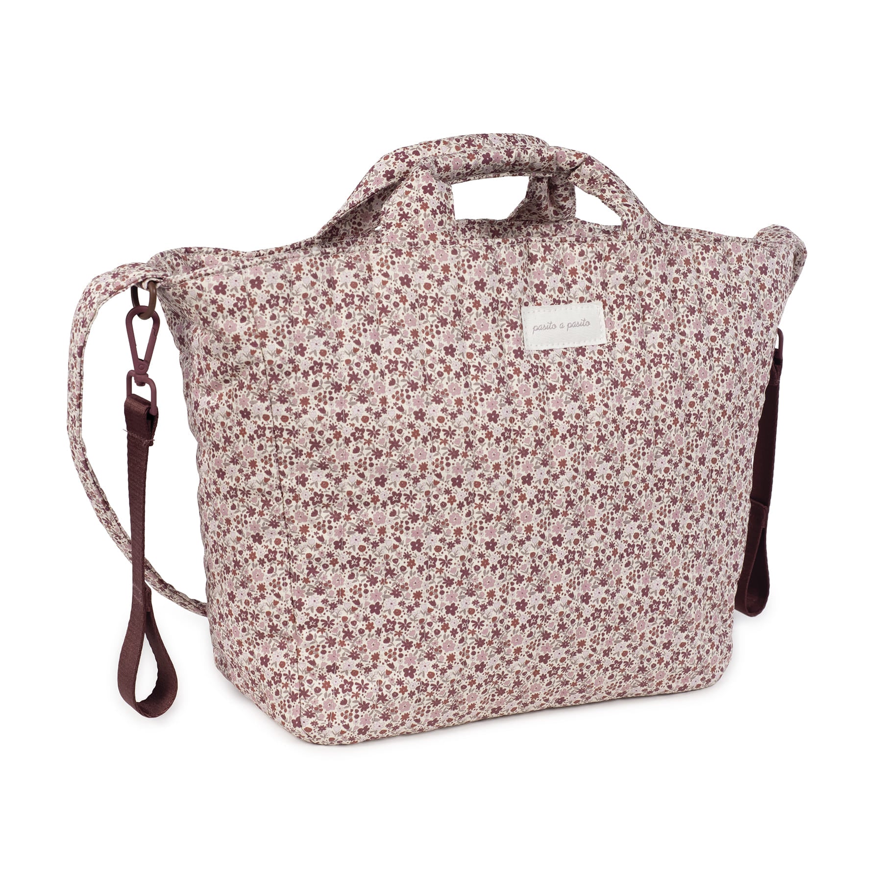 Paseo Pasito A Pasito Bolso Canastilla Cherry Flores rosa para bebe