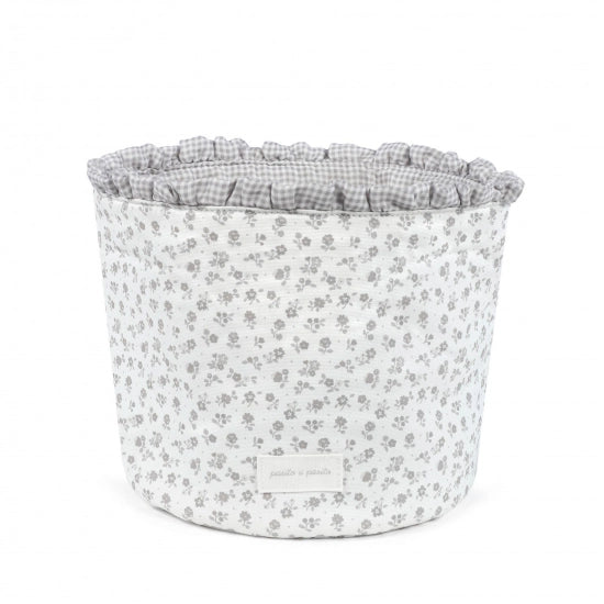 Baño Pasito A Pasito Cestito Home Little Blooom Flor Gris multicolor para bebe