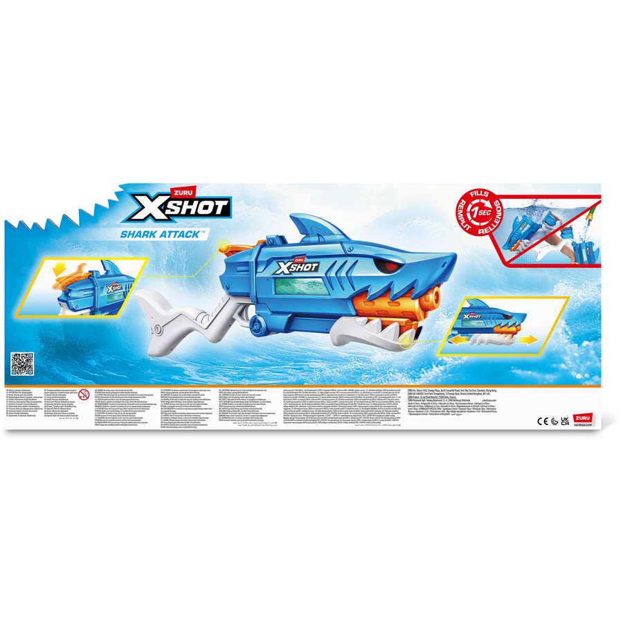 Aire Libre Zuru Xshot Water-Fast Fill-Series 1-Shark Wat multicolor para niños