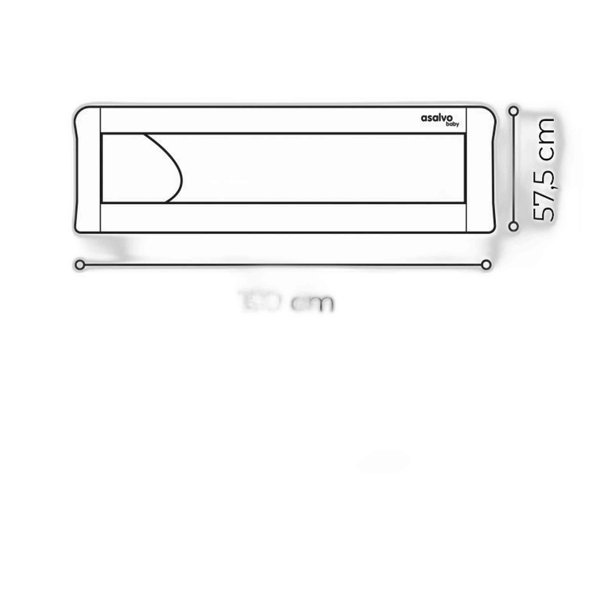 Accesorios Asalvo Barrera De Cama Polivalente 2 En 1 - 150 Cm