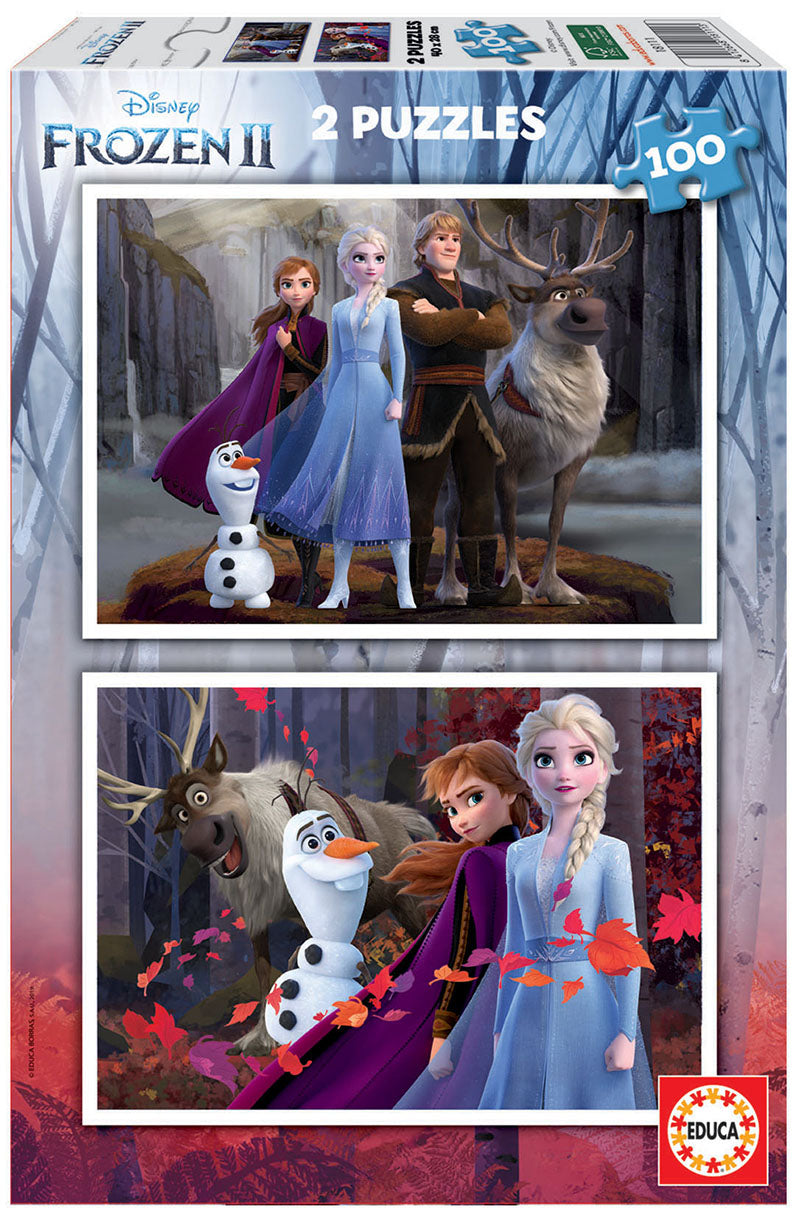 Construcciones Y Puzzles Educa Disney Frozen Ii - 2 Puzzles 100 Piezas multicolor para niños