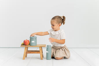 Para Comer Olmitos Set Termo Líquidos 480Ml + Termo Sólidos 550 Ml Paperboat Verde verde para bebe