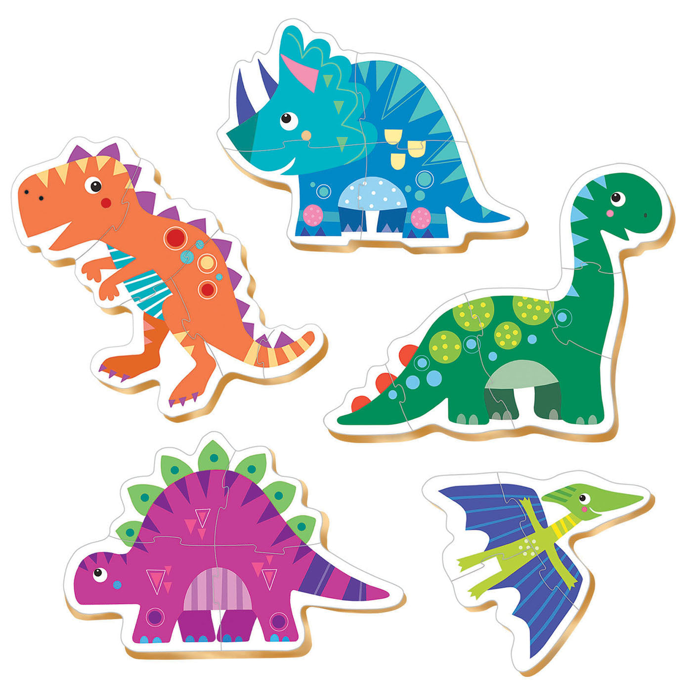 Construcciones Y Puzzles Educa 5 Baby Puzzles 3-4-5 Piezas Dinosaurios multicolor para niños