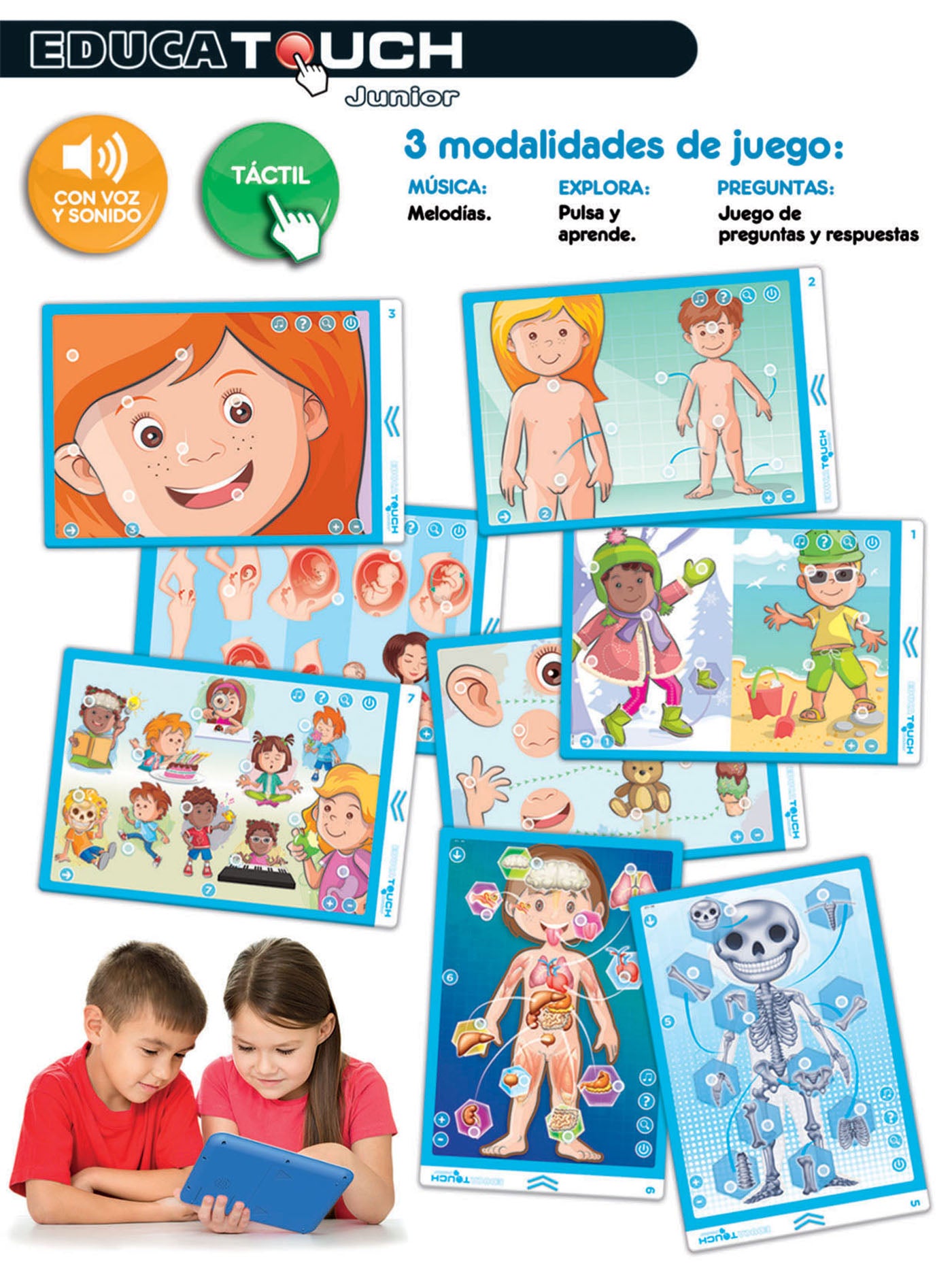 Juegos De Mesa Educa Educa Touch Multilingual - El Cuerpo Humano multicolor para niños