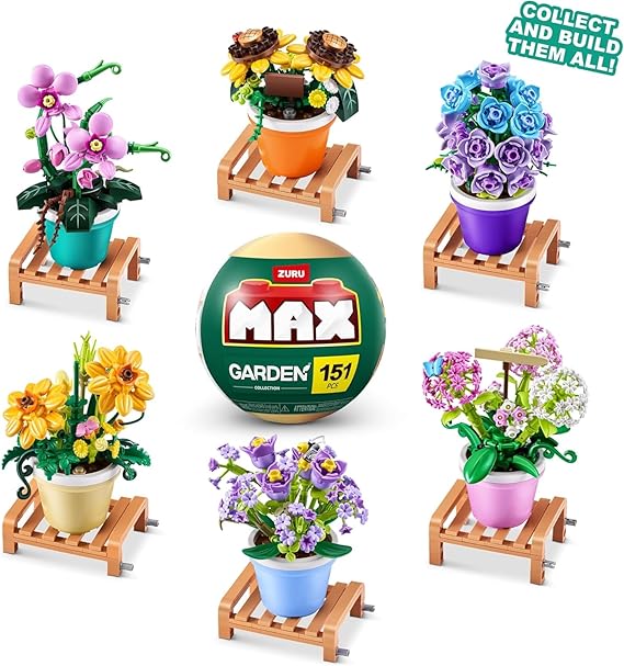 Construcciones Y Puzzles Zuru Garden Pot Plants,Series 1,29Pcs/Sidekic multicolor para niños