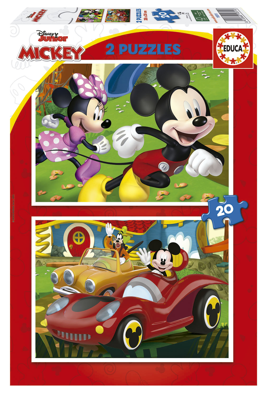Juegos De Mesa Educa 2 Puzzles De 20 Piezas multicolor para niños