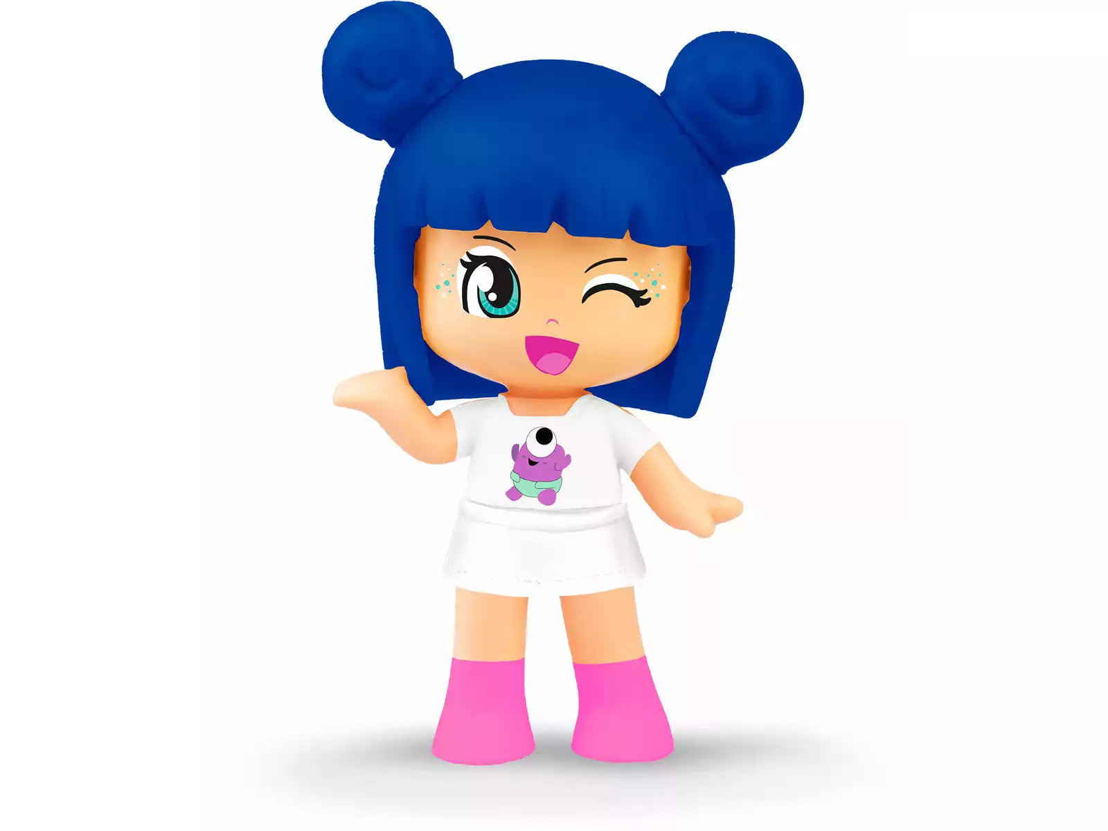 Figuras Y Minimundos Famosa Pinypon Terrific Serie 14 Muñeca De Pelo Azul azul para niños