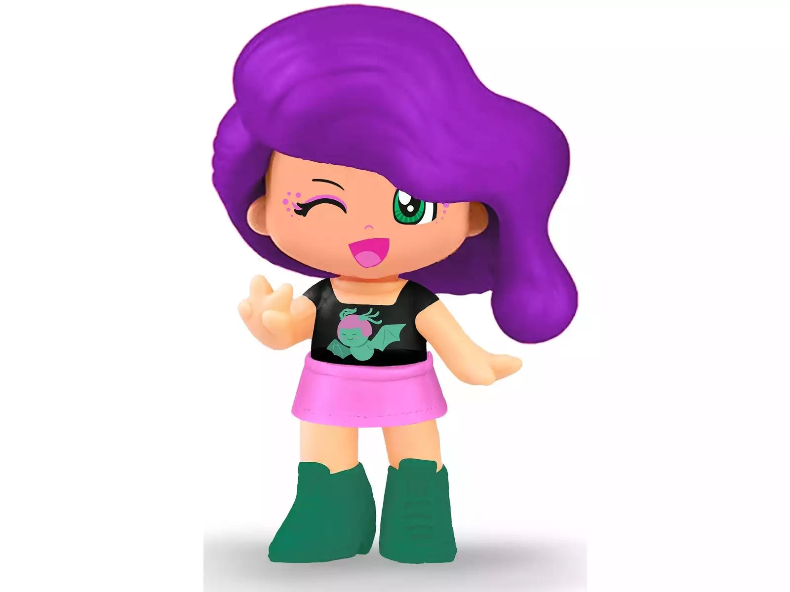 Figuras Y Minimundos Famosa Pinypon Terrific Serie 14 Muñeca De Pelo Morado morado para niños