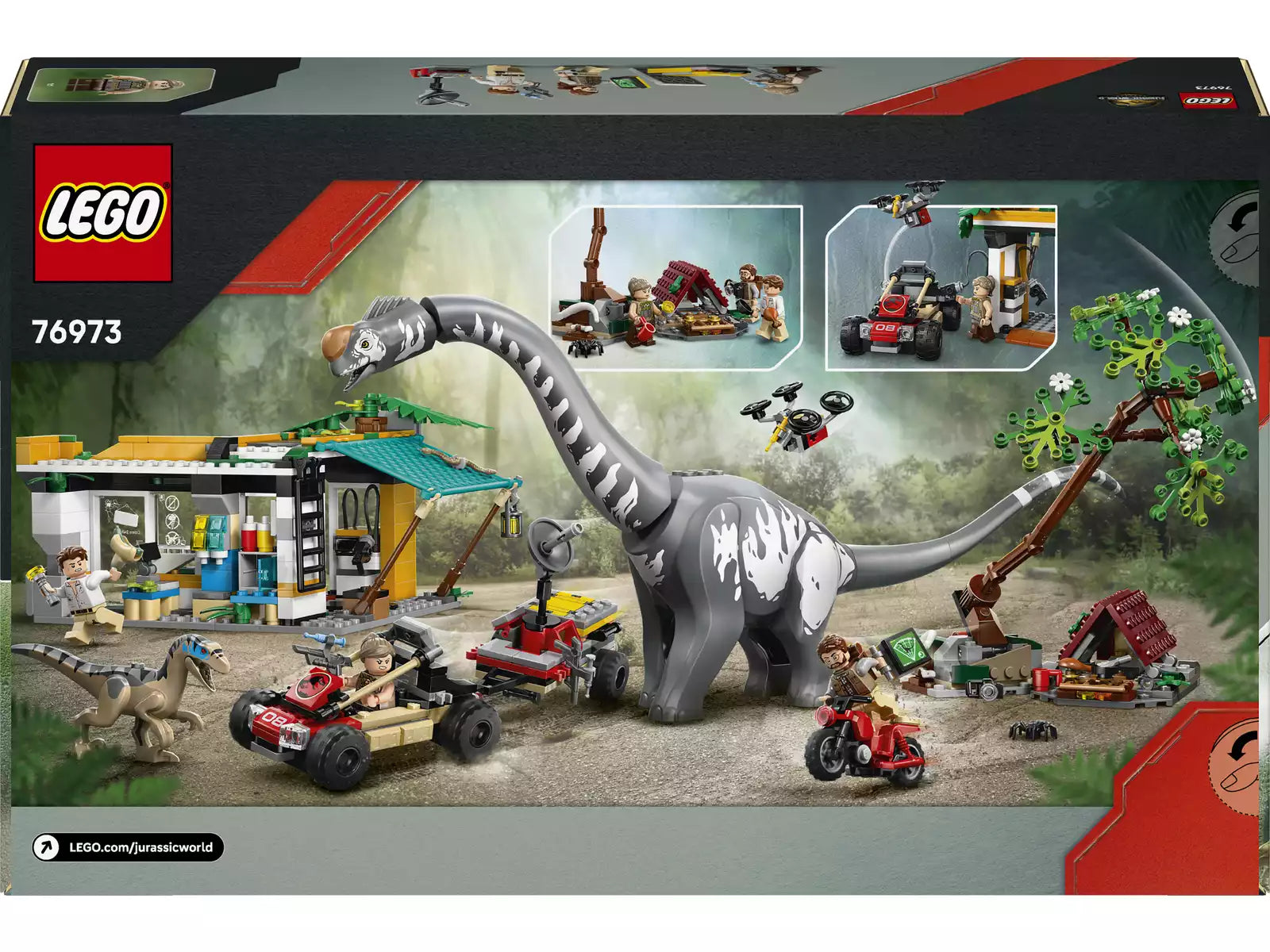 Construcciones Y Puzzles Lego Lego Jurassic World - Misión De Seguimiento : Raptor Y Titanosaurus multicolor para niños