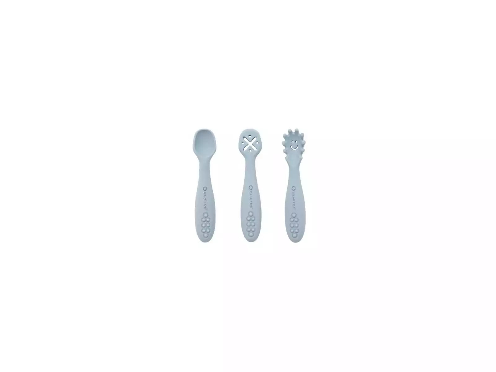 Para Comer Olmitos Set 3 Cubiertos De Aprendizaje gris para bebe