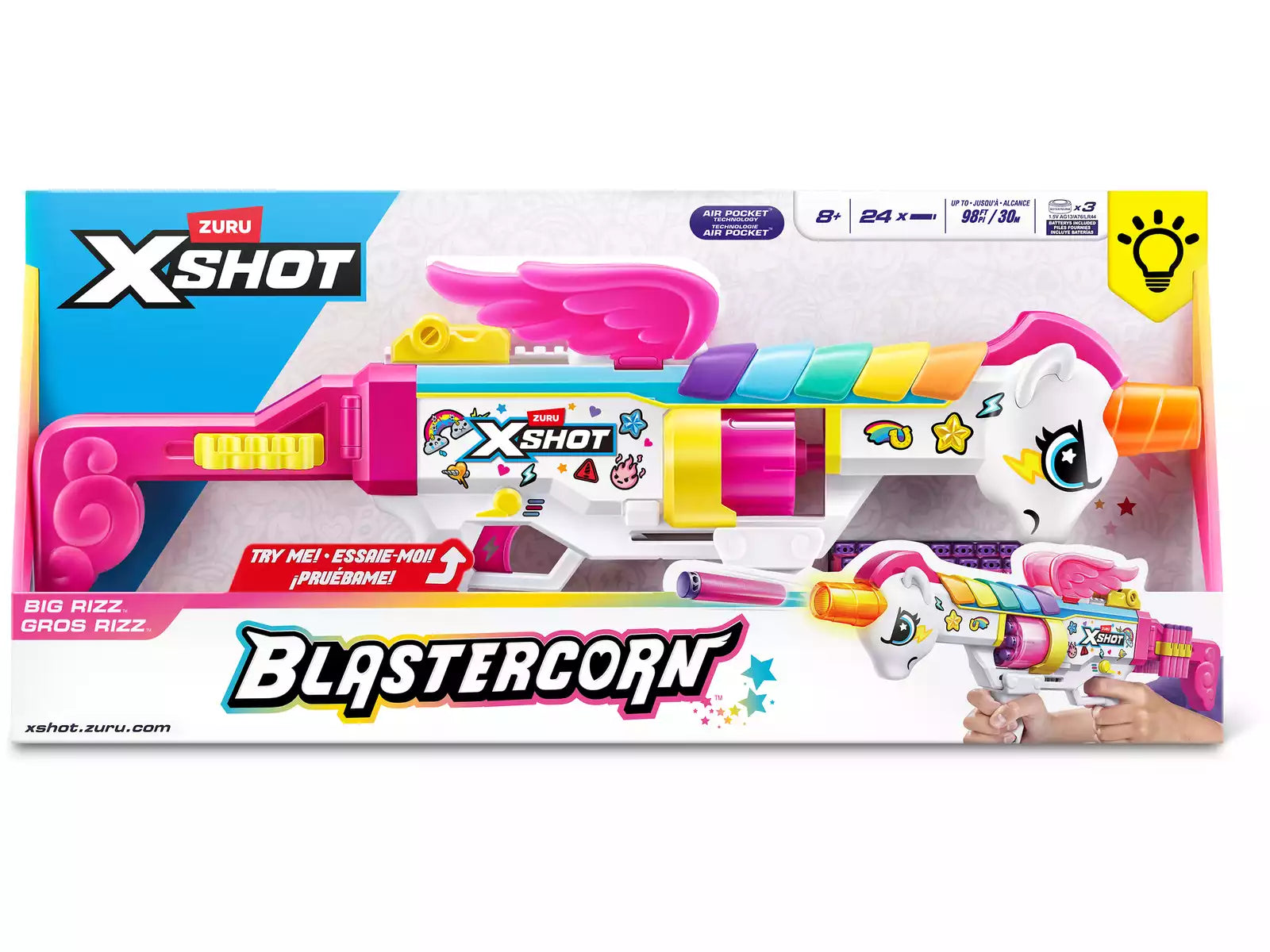 Aire Libre Zuru Skins-Menace Sonic(8 Darts) Open Box,Sid multicolor para niños
