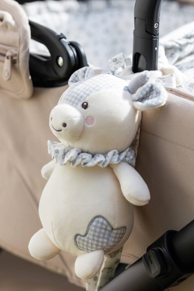 Regalos Pasito A Pasito Peluche Vaca Little Bloom Vichy Gris multicolor para bebe