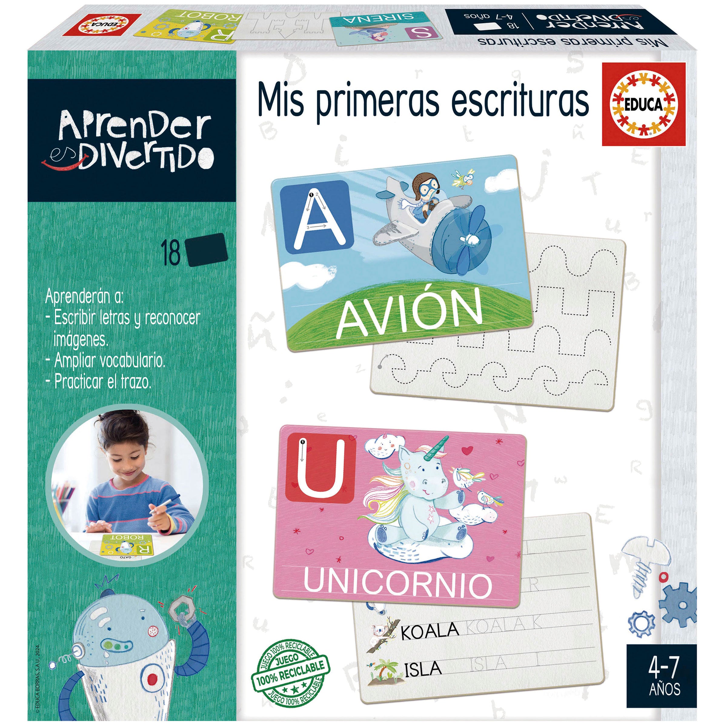 Juegos De Mesa Educa Aprender Es Divertido - Mis Primeras Escrituras multicolor para niños