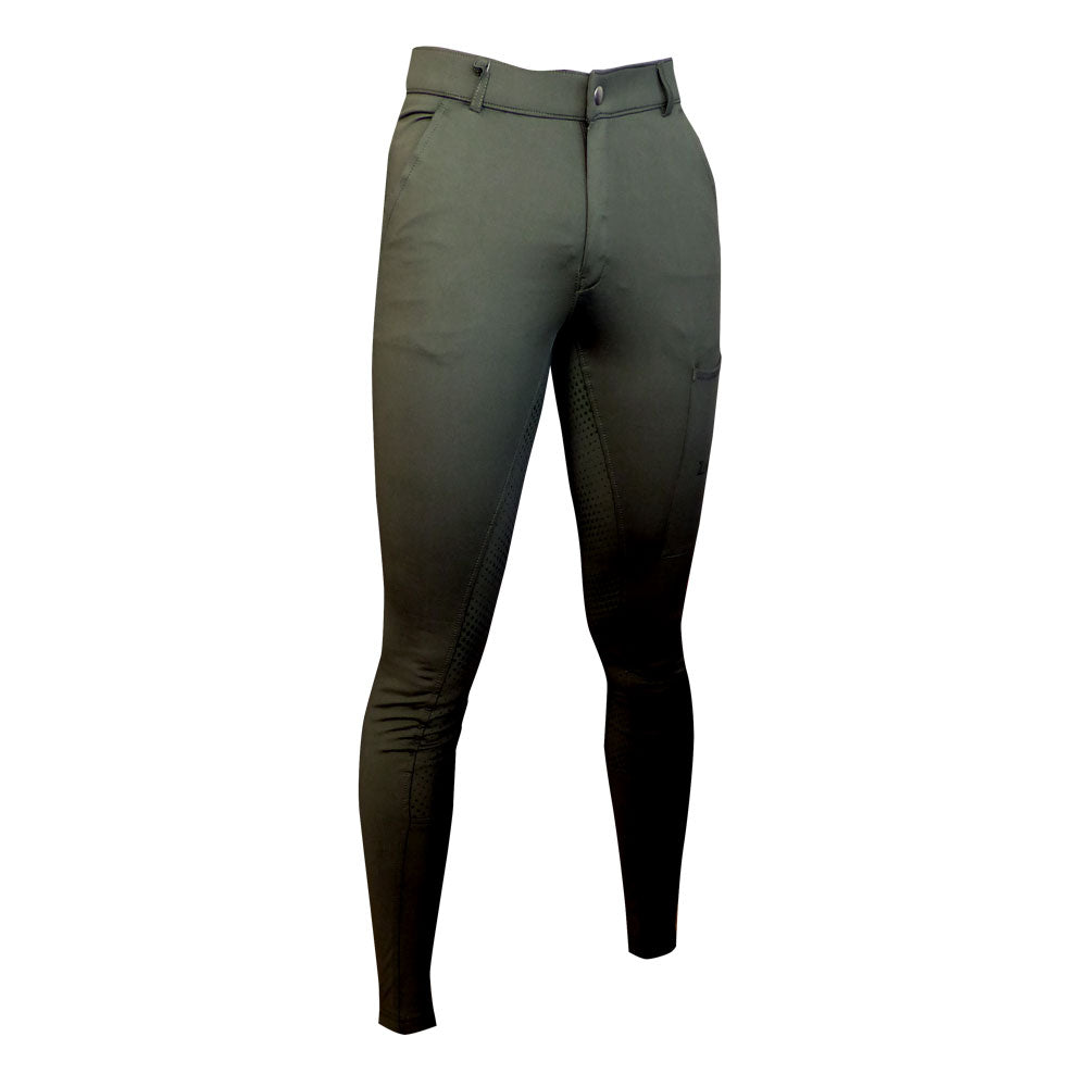 Accesorio Para El Jinete Zaldi Pantalon Bres Elastico Con Grip verde oliva para unisex