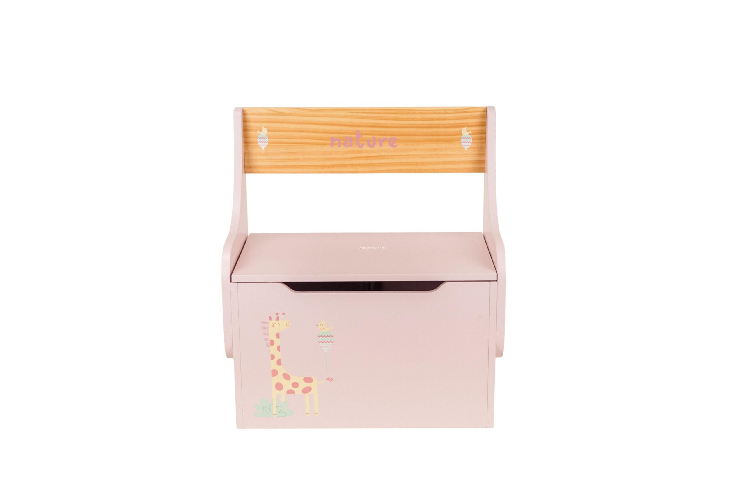 Otros Muñecas Arias Escritorio Con Pizarra+Banco/Baul Nature rosa para niños