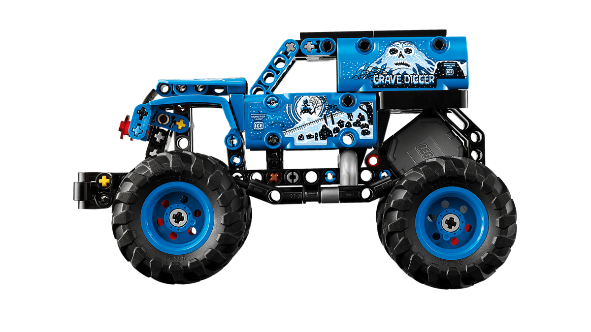 Construcciones Y Puzzles Lego Monster Jam Grave Digger Fuego Y Hielo negro para niños