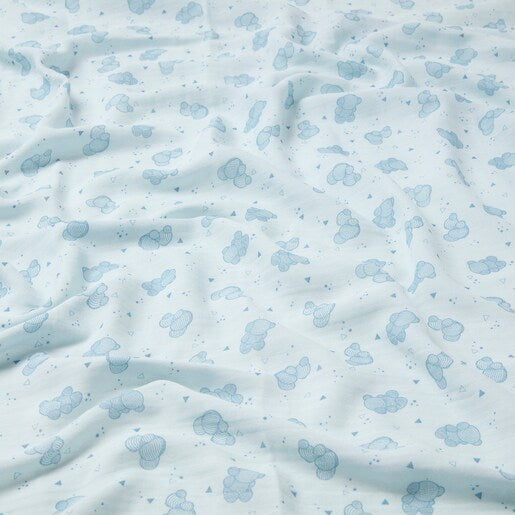 Paseo Tous 2002091403-Azul Muselina Bambú 120x120 cm Muse 2002 azul para mundo bebé