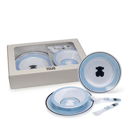 Para Comer Tous Set Vajilla Melamina 5 Piezas Feeding Azul azul para bebe