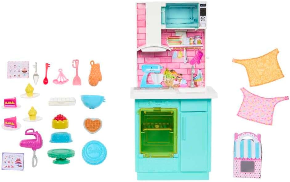 Muñecas Y Peluches Mattel Games "Barbie Malibu Y Brookling Fiesta Pastelera" multicolor para niños