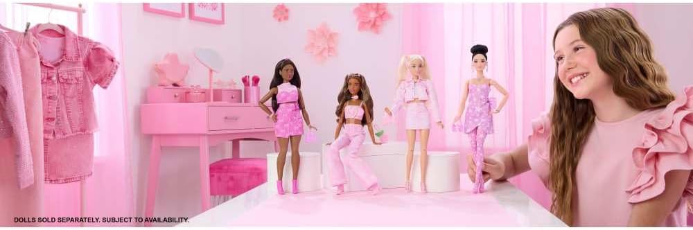 Muñecas Y Peluches Mattel Games Barbie Deluxe Style Conjunto Vaquero Rosa multicolor para niños