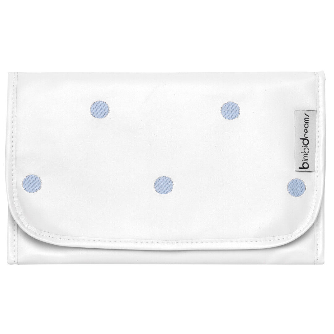 Paseo Bimbidreams Cambiador Portátil Polipiel Romantic Blanco/Azul azul para bebe