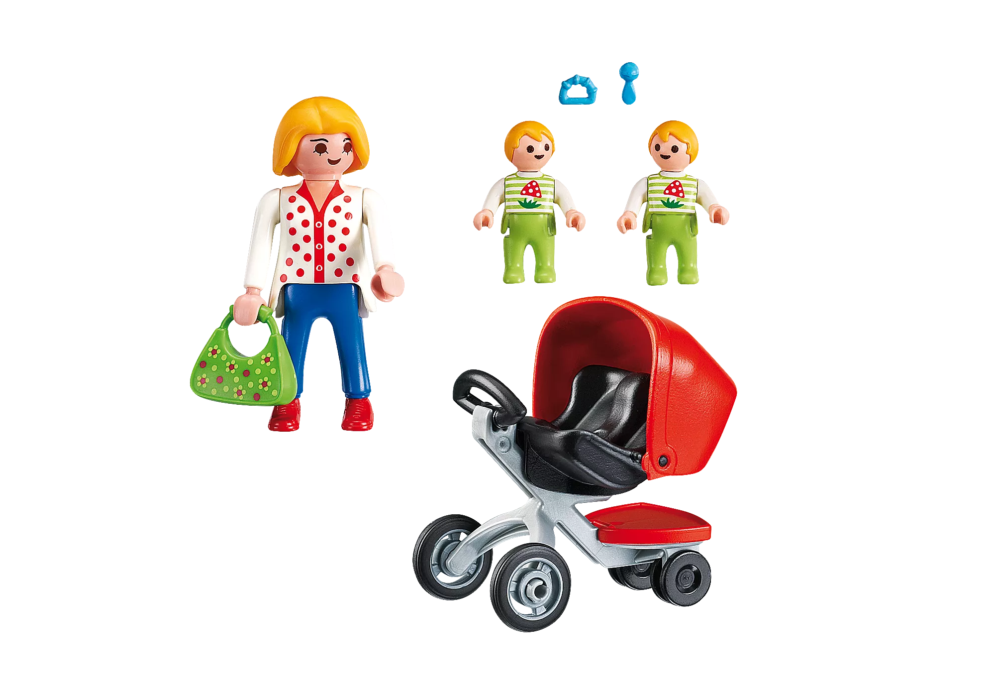 Figuras Y Minimundos Playmobil Mama Con Carrito De Gemelos multicolor para niños
