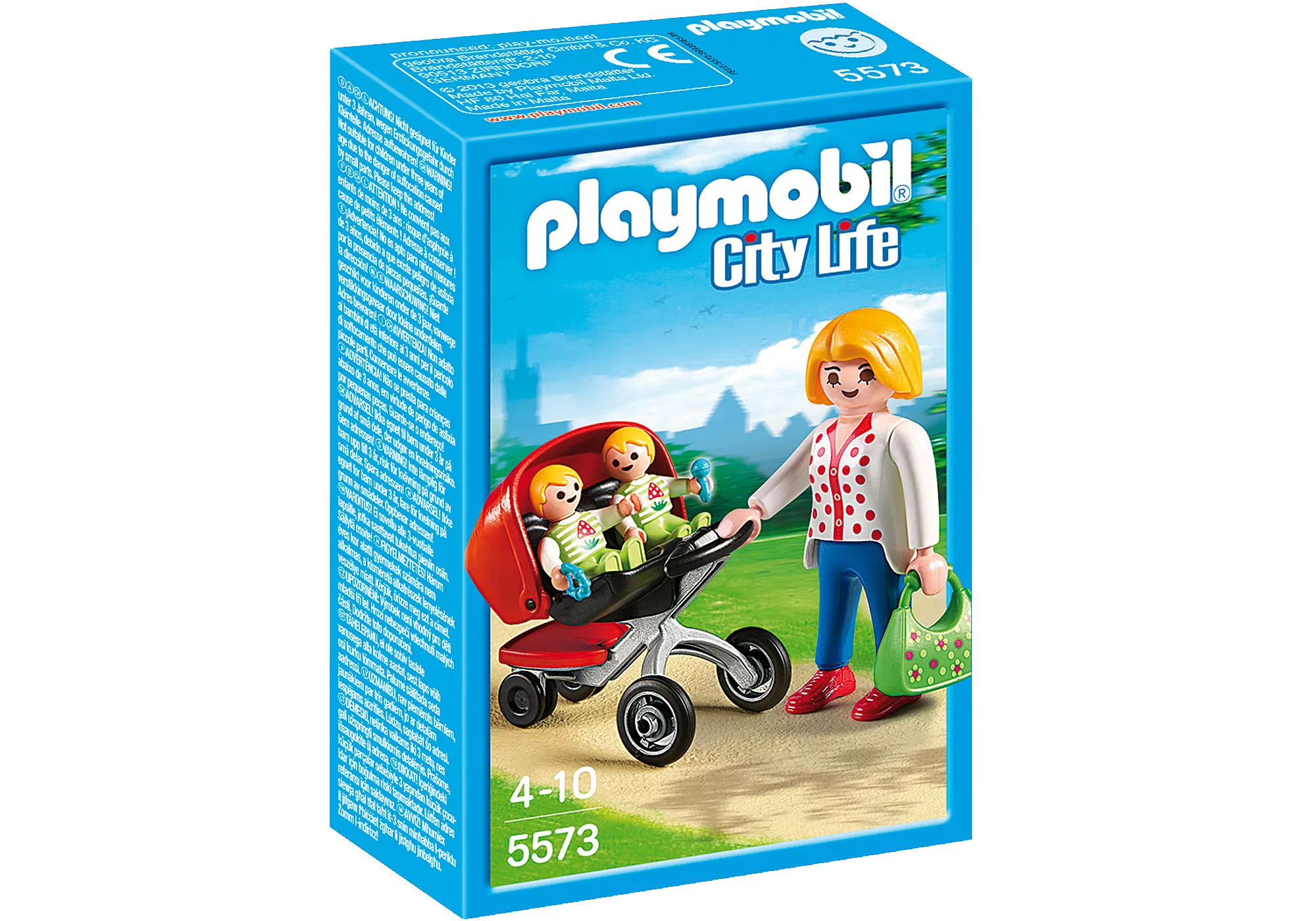 Figuras Y Minimundos Playmobil Mama Con Carrito De Gemelos multicolor para niños