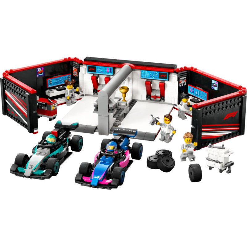 Construcciones Y Puzzles Lego City - Garaje De F1 Con Coches Mercedes-Amg Y Alpine multicolor para niños