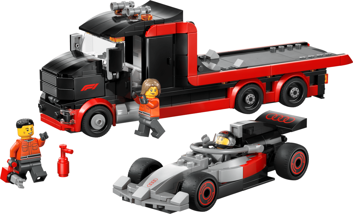 Construcciones Y Puzzles Lego Camión De Exposición De F1 Con Coche De multicolor para niños