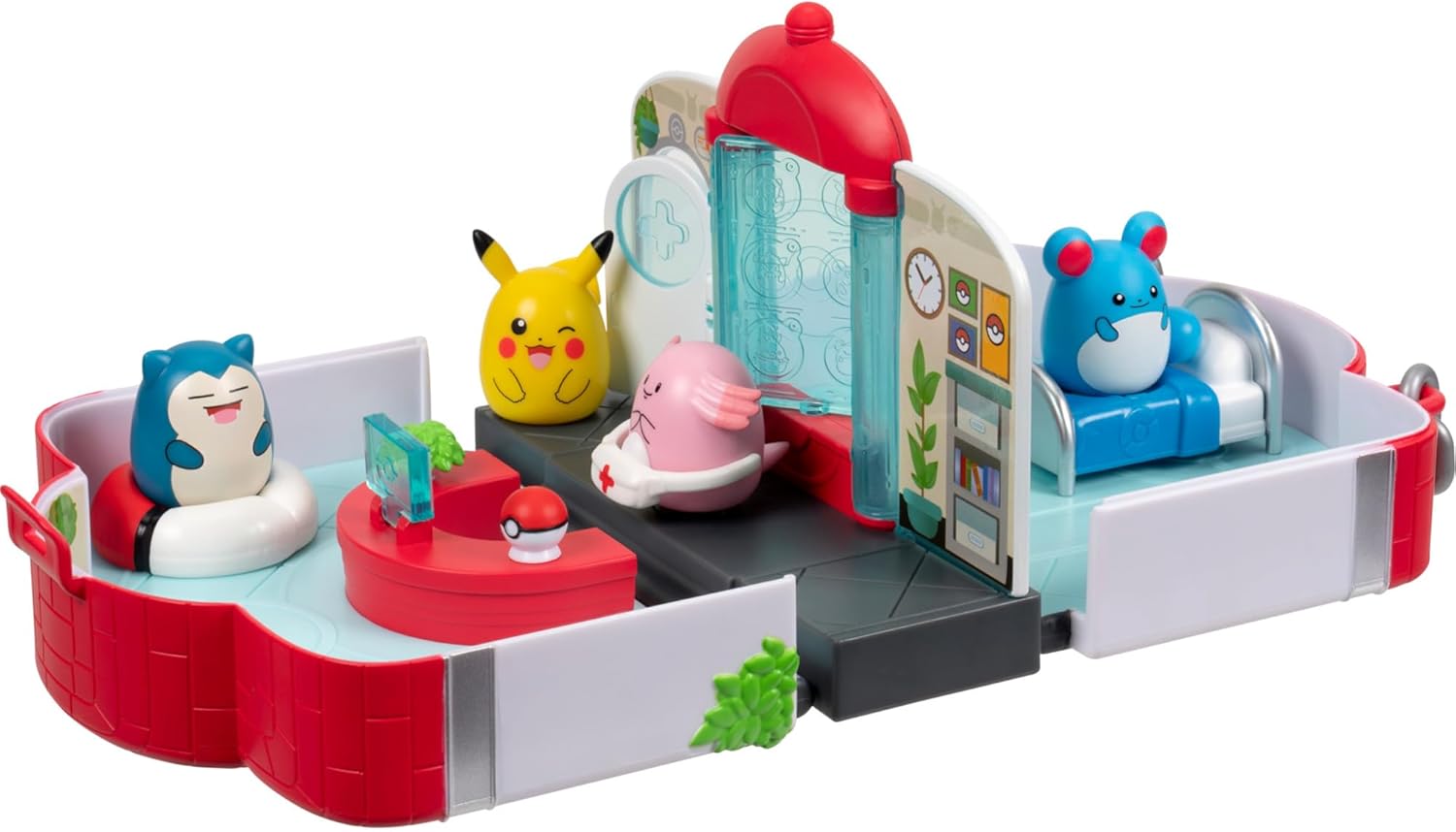 Figuras Y Minimundos Jazwares Sqal Playset Pokemon Center Squishalongs multicolor para niños