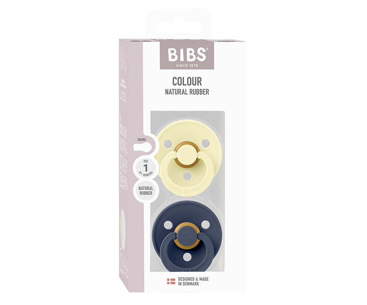 Lactancia Bibs Pack 2 Chupetes Bibs Colour Round Luna / Deep Space multicolor para bebe