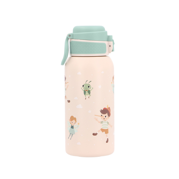 Para Comer Tutete Botella De Acero Térmica Con Pajita The Wooden Boy beige para niños