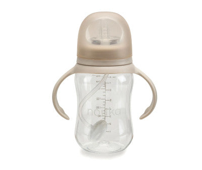 Para Comer Tutete Noüka - Taza Evolutiva Con Pajita Flexible Con Peso 240 Ml Soft Sand beige para bebe