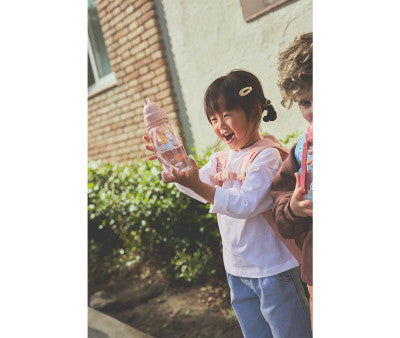 Para Comer Tutete Botella De Plástico Con Pajita Circus Show azul para niños
