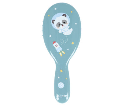 Baño Tutete Cepillo De Pelo Nylon Con Bolitas Protectoras Pandas En El Espacio verde para niños