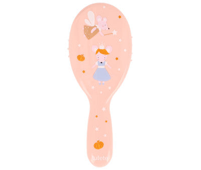 Baño Tutete Cepillo De Pelo Nylon Con Bolitas Protectoras Mouse Fairies rosa para bebe