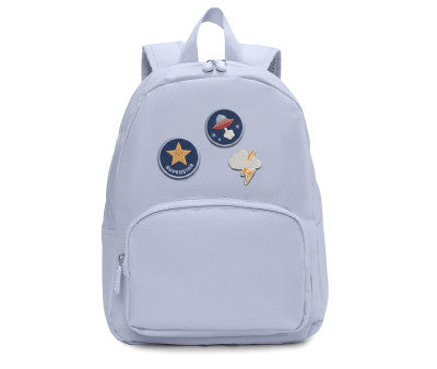 Paseo Tutete Mochila Infantil Solid Sky + 6 Parches Autoadhesivos Space azul para niños