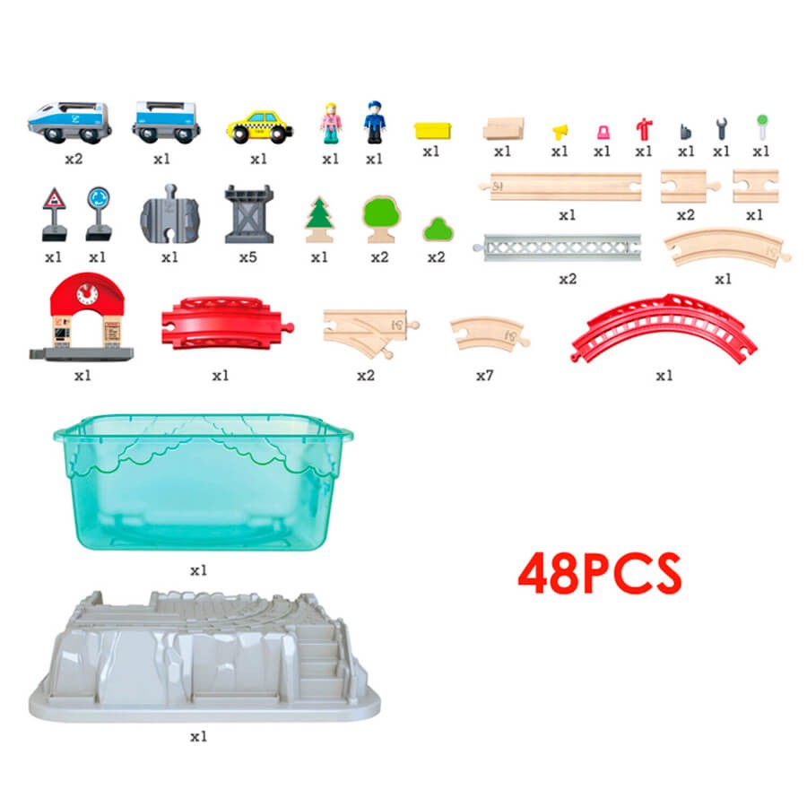 Construcciones Y Puzzles Toynamics Juego De Bloques De Construccion Tren Ur multicolor para niños