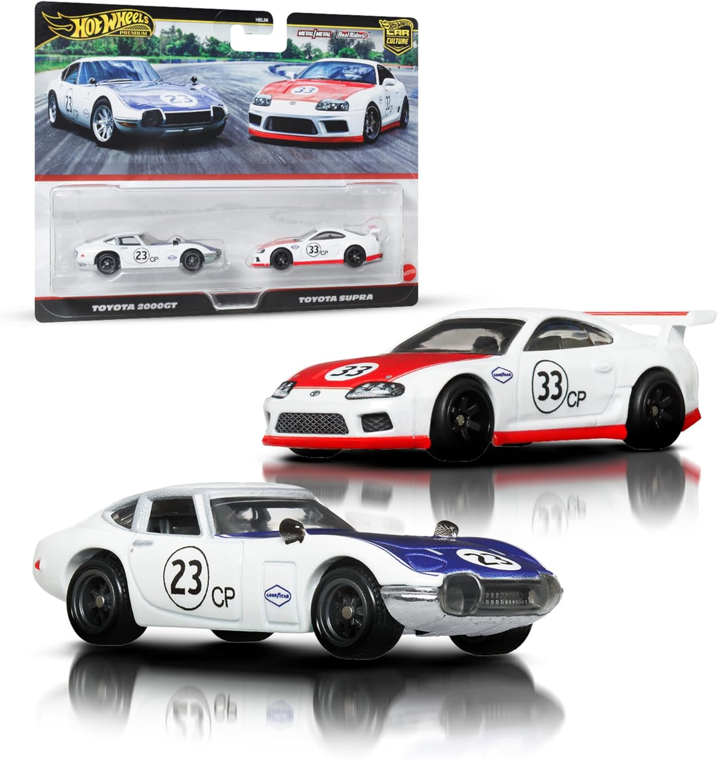 Vehículos Y Radiocontrol Mattel Games Hot Wheels Premium Pack 2 Coches - Toyota 2000 Gt / Toyota Supra multicolor para niños