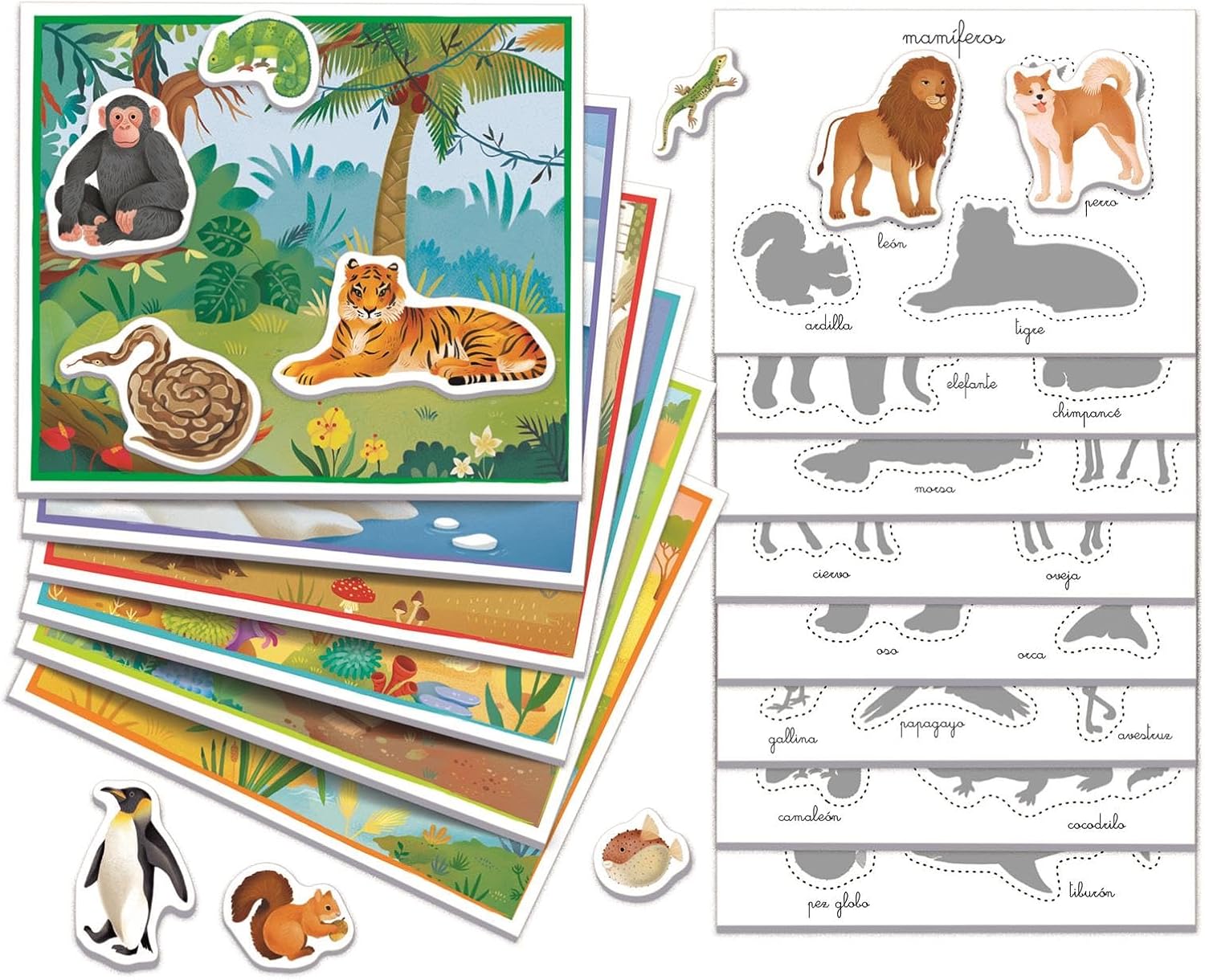 Juegos De Mesa Clementoni Education Montessori - Los Animales multicolor para niños