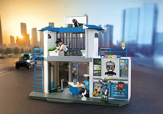Figuras Y Minimundos Playmobil Comisaria Policia Con Sala De Investigacion multicolor para niños