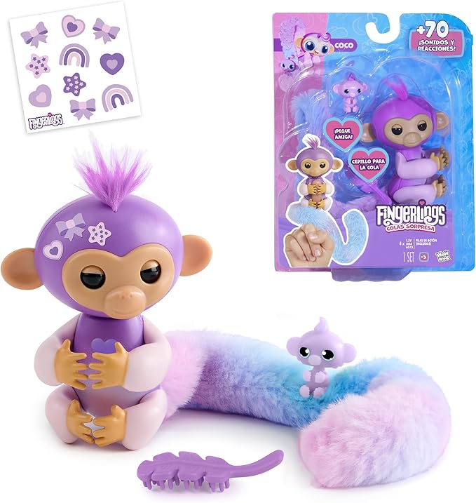 Figuras Y Minimundos Bizak Fingerlings Colas Sorpresa Sdo. rosa para niños