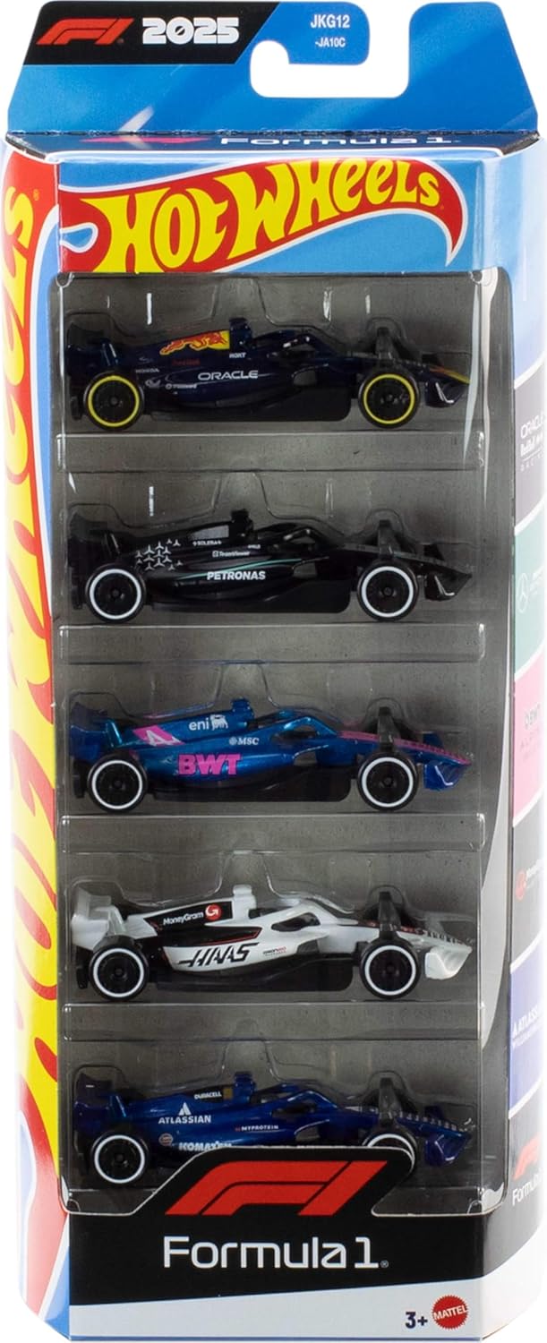 Vehículos Y Radiocontrol Mattel Games Hot Wheels Fórmula 1 Packc 5 Coches Metálicos Escala 1:64 multicolor para niños
