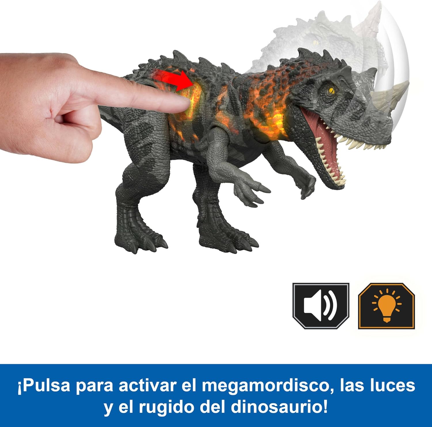 Figuras Y Minimundos Mattel Games Jurassic World Survival - Figura Ceratosaurus Rugido Salvaje multicolor para niños