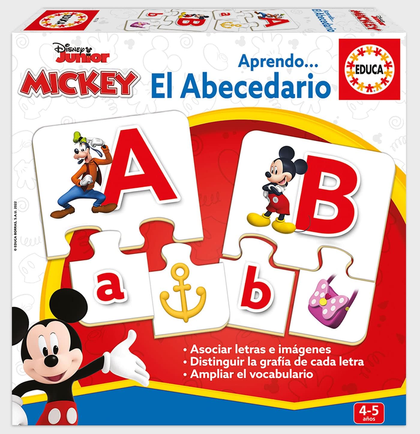 Juegos De Mesa Educa Disney Junior Mickey - Aprendo El Abecedario multicolor para niños