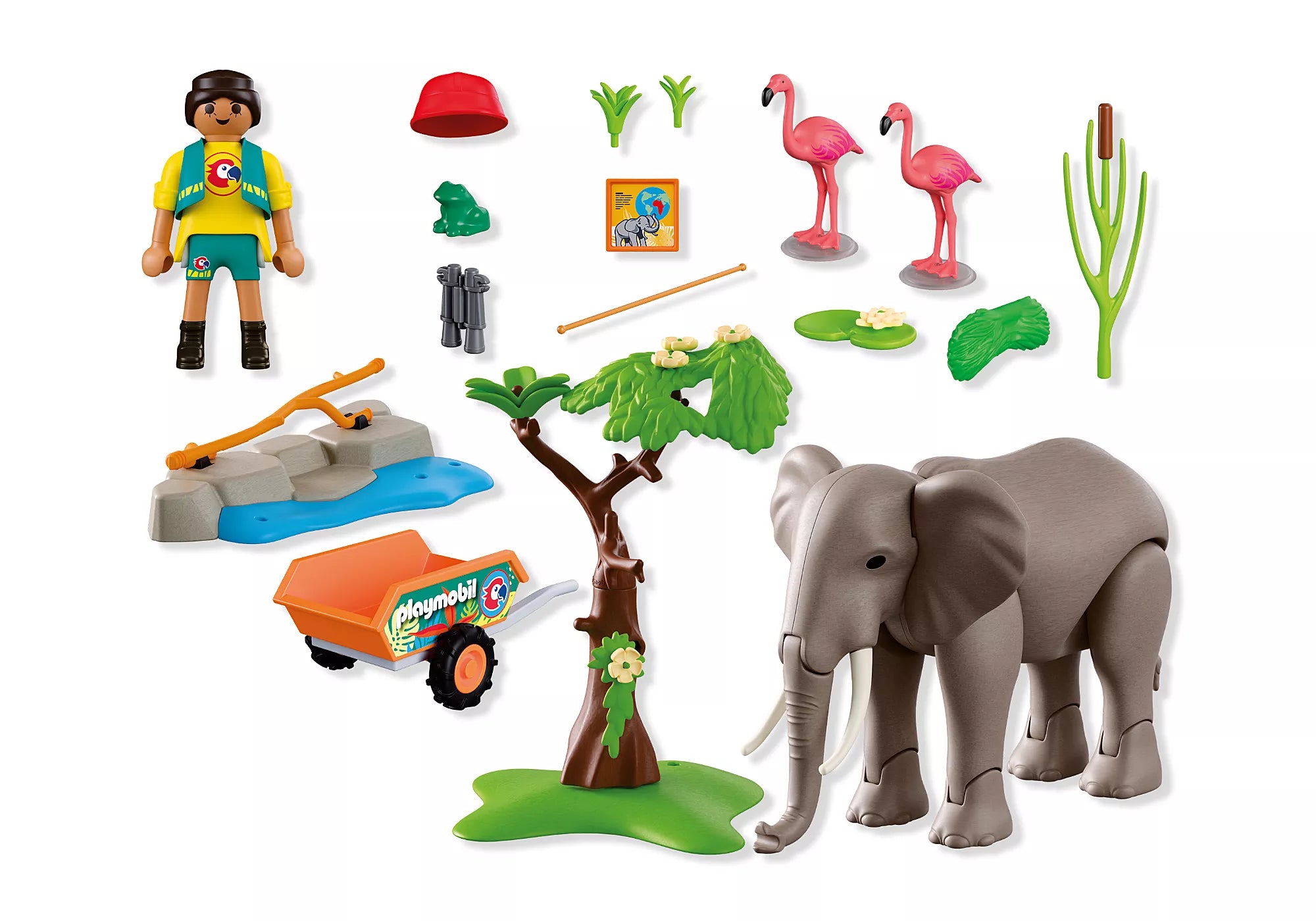Figuras Y Minimundos Playmobil Elefante Con Cuidador gris para niños