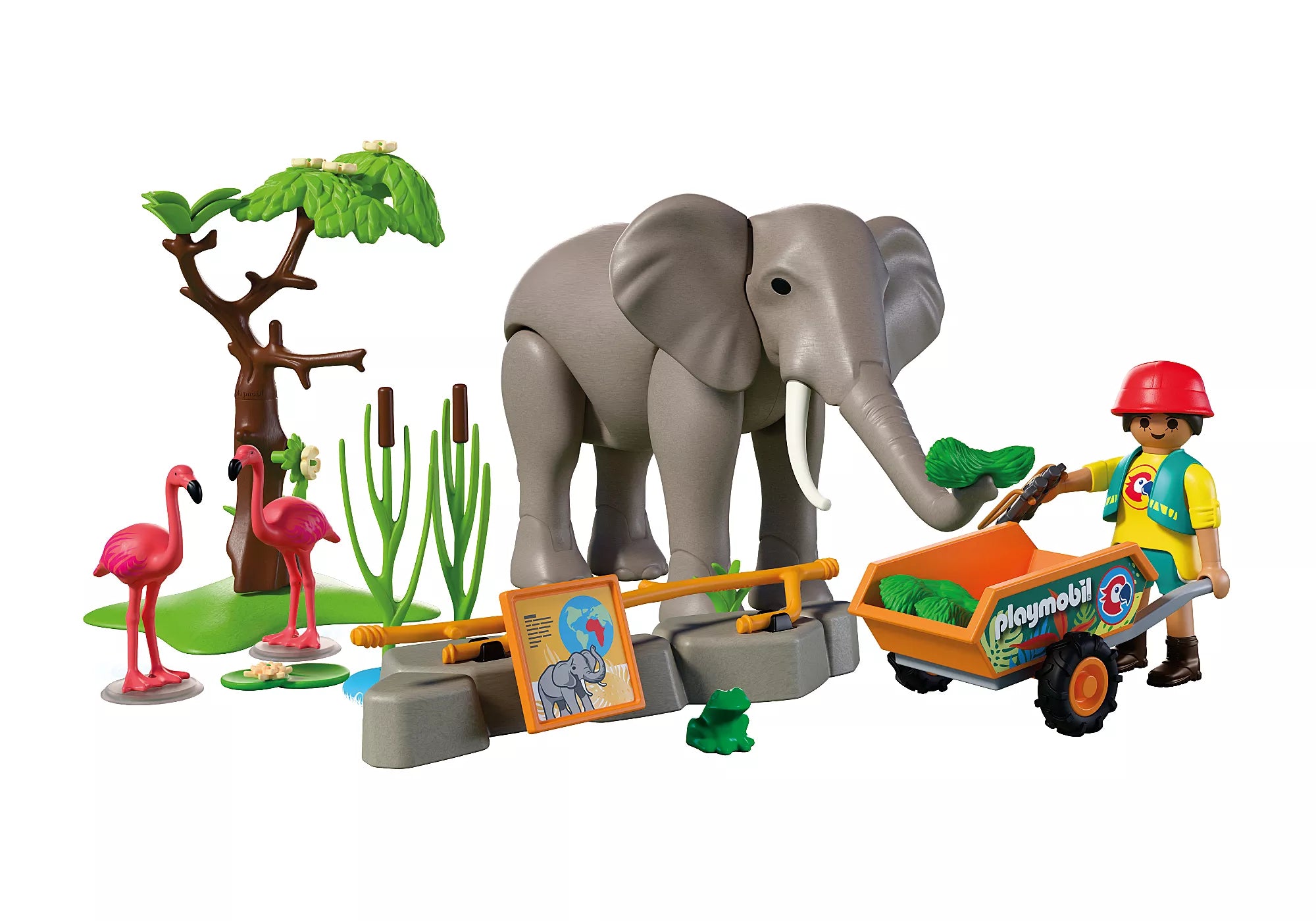 Figuras Y Minimundos Playmobil Elefante Con Cuidador gris para niños