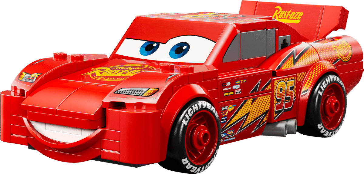 Construcciones Y Puzzles Lego Rayo Mcqueen rojo para niños